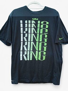 Nike LeBron Drifit Size Large Black Tee